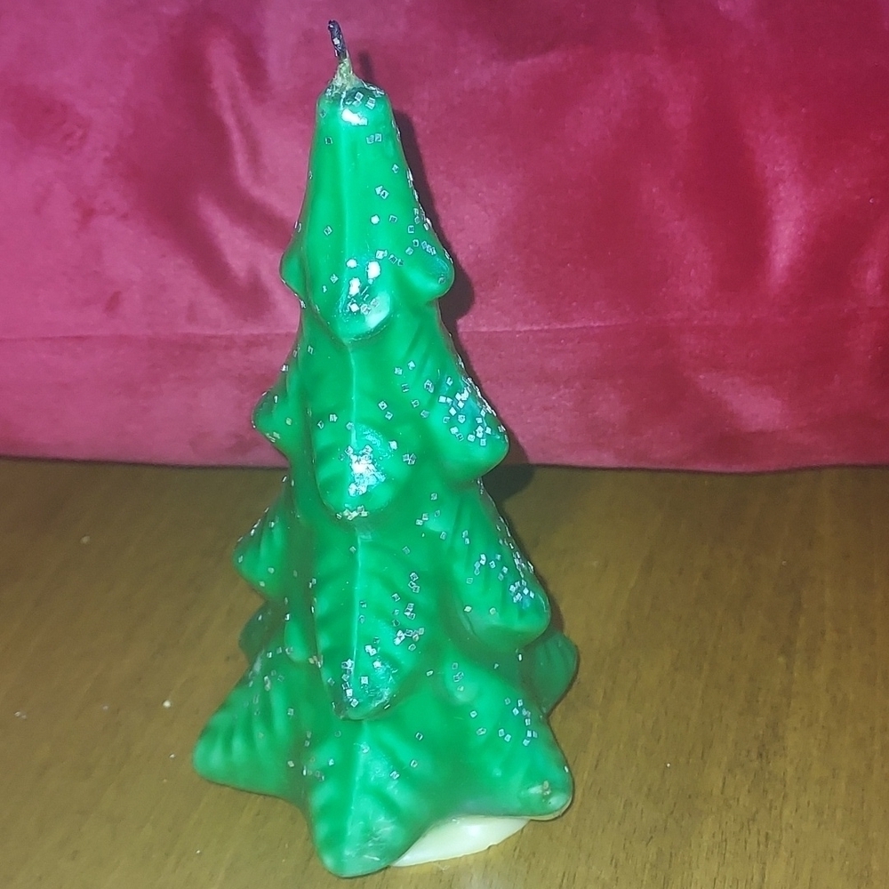 VINTAGE Christmas tree candle
